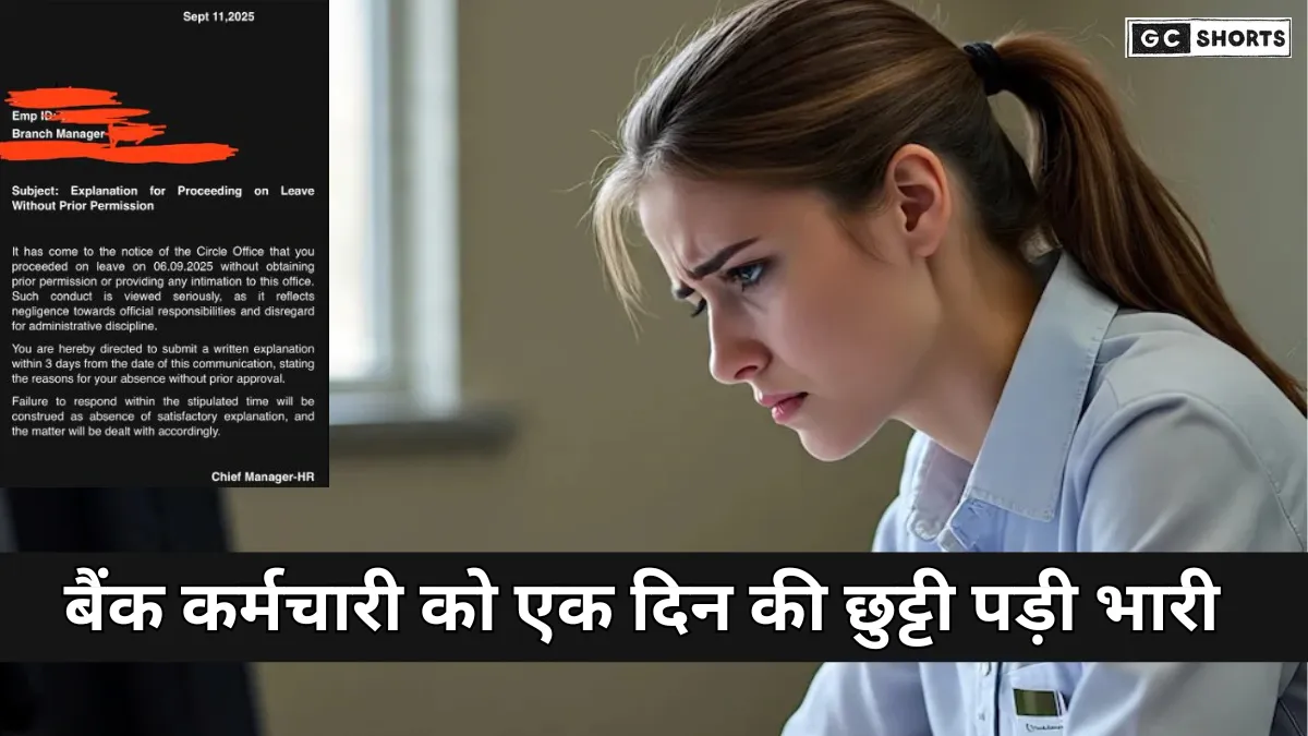 Bank employee : को एक दिन की बीमारी की छुट्टी पर HR ने दी चेतावनी, सोशल मीडिया पर ईमेल वायरल