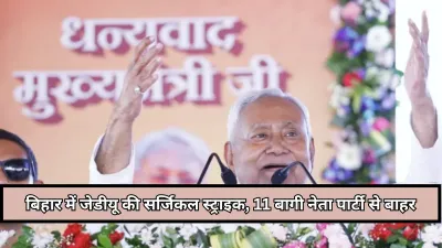 Bihar Election 2025 : नीतीश कुमार ने की बड़ी कार्रवाई, 11 बागी नेताओं को पार्टी से बाहर किया, जेडीयू में मचा हड़कंप