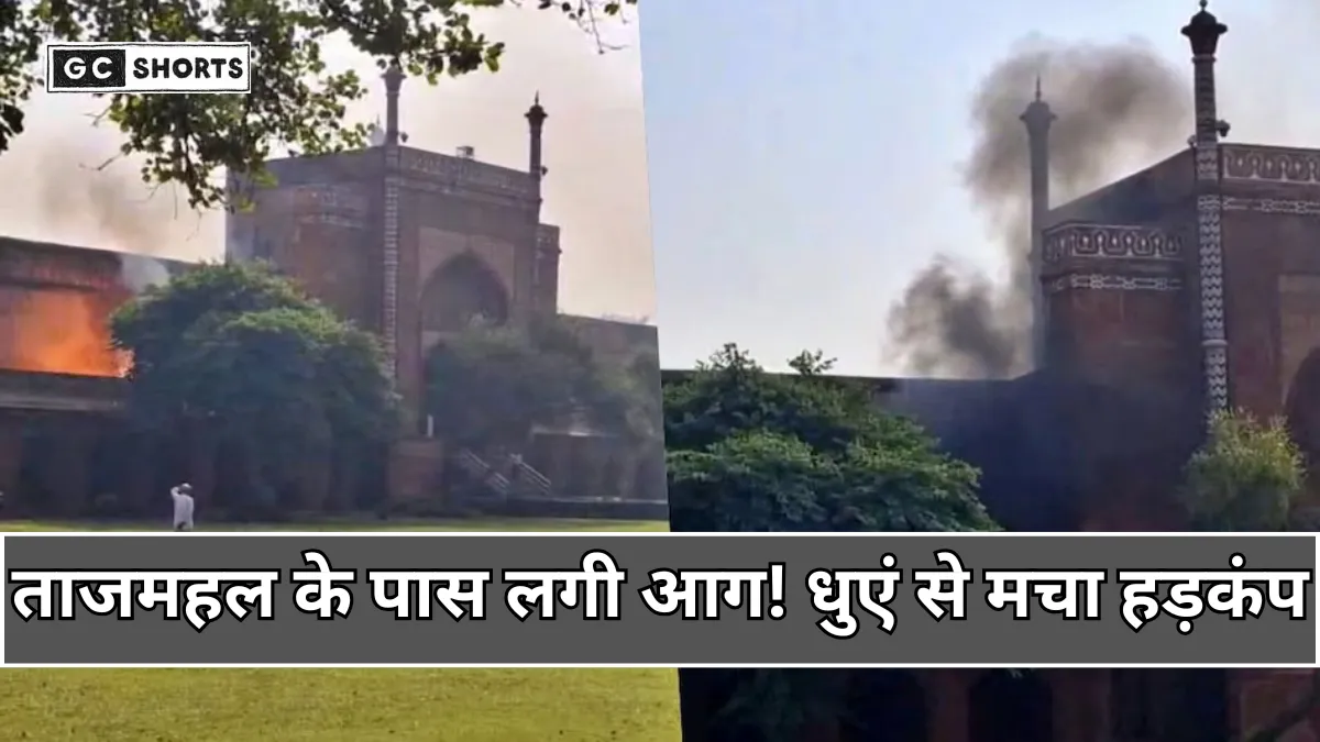 Agra: ताजमहल के दक्षिणी गेट के पास लगी आग और धुएं का कारण क्या था