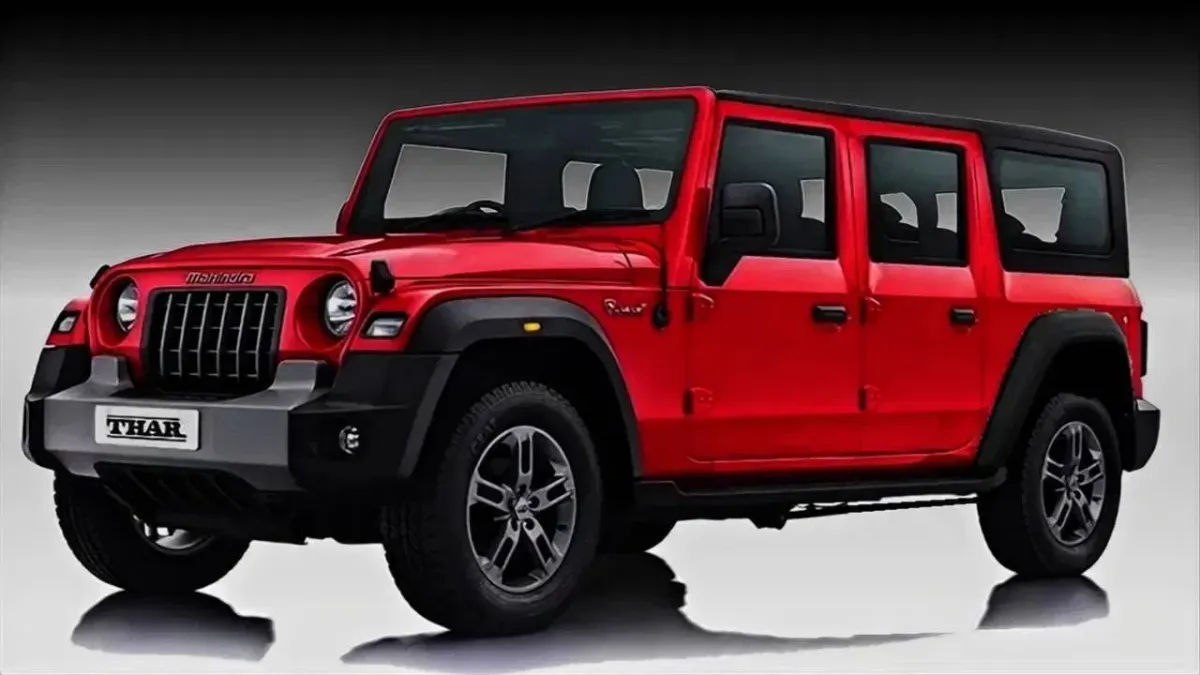 New Mahindra Thar 5-Door की कुछ तस्बीरे आई सामने लंबी, लग्जरी और भी पावरफुल - जानें पूरी डिटेल में