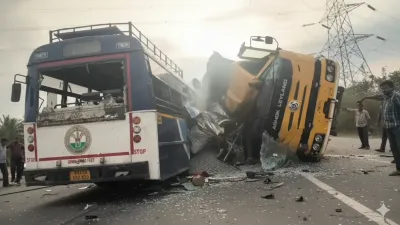 Ranga Reddy Accident: तेलंगाना में बस-ट्रक भिड़ंत ने छीनी 20 जिंदगियां पीएम मोदी-सीएम रेवंत रेड्डी ने जताया दुख