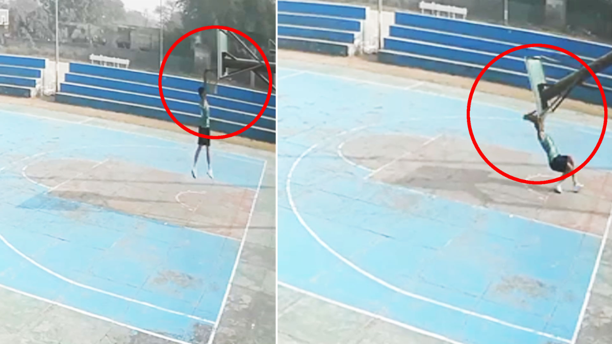 कैमरे में कैद: रोहतक में बास्केटबॉल कोर्ट हादसे में किशोर खिलाड़ी की मौत